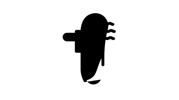 mini-tisztább légszűrő aljzatból fekete ikon animáció - Felvétel, videó