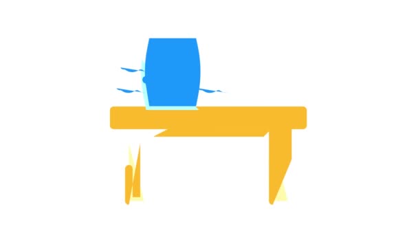 animación icono de color purificador de aire de escritorio - Imágenes, Vídeo