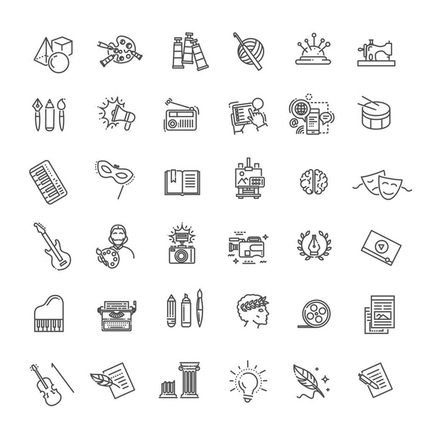Line Arts Icons set. Vector linear icons - Vector, Image