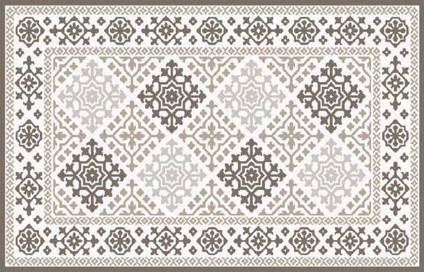 Tapete de banho e tapete Boho estilo padrão de design étnico com textura tecida angustiada e efeito - Foto, Imagem
