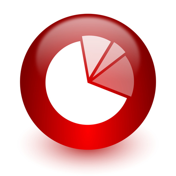 diagram red computer icon on white background - Fotó, kép