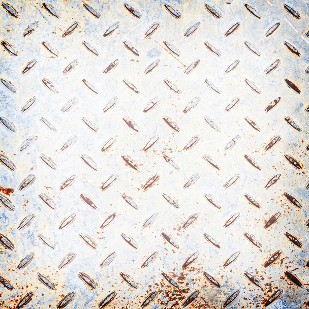 Metal rhombus shaped background and texture , with rust - Photo, Image