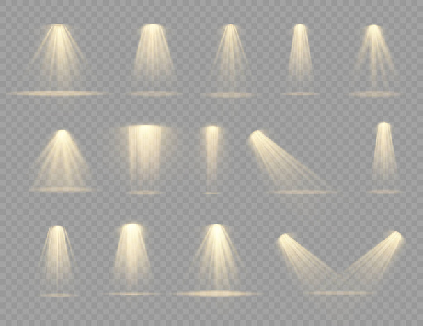 Прожектор прожектора, світловий ефект з жовтими променями
 - Фото, зображення