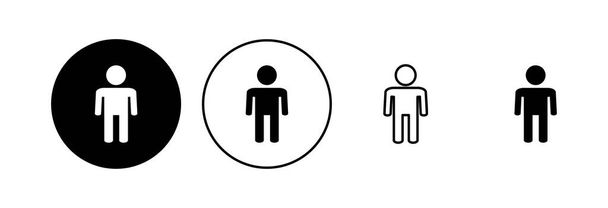 Ensemble icône homme. vecteur d'icône mâle. symbole humain - Vecteur, image
