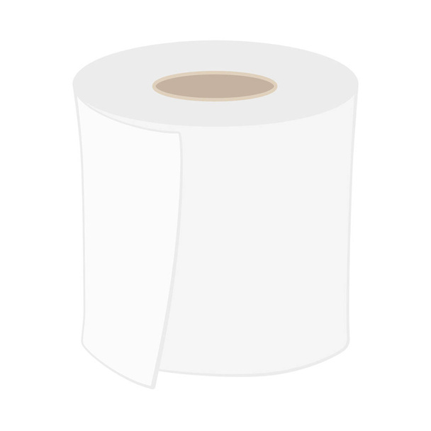 WC-papír vagy WC-papír tekercsben a vektor ikonjában - Vektor, kép
