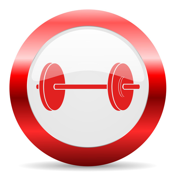 fitness glossy web icon - Φωτογραφία, εικόνα