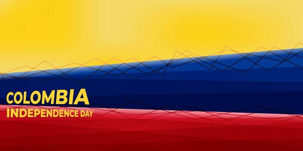 Colombia Independence Day background design. Abstract design for Colombia national day design. - Vector, Image
