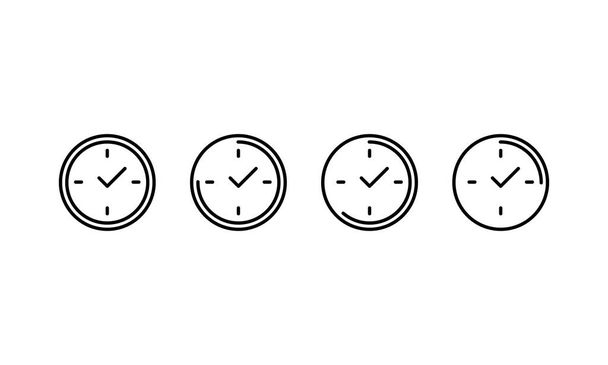 Zegar czasowy. Ikona zegara czasowego. Wektor EPS 10. Izolacja na białym tle - Wektor, obraz