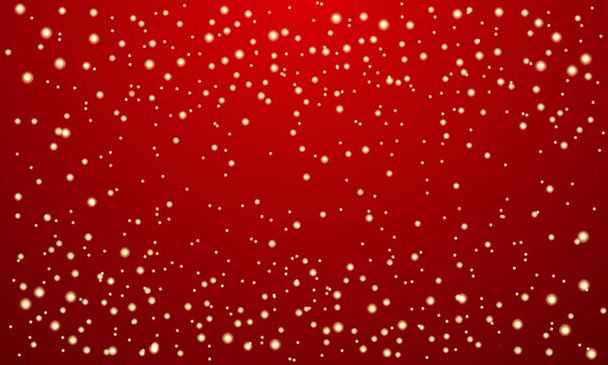 Christmas red luminous banner. Golden rain of luminous lights. Abstract background of red-hot volcanic lava. - Vector, Image
