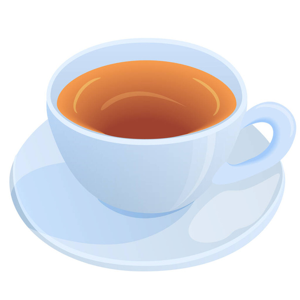 Tazza di tè in porcellana, illustrazione vettoriale EPS 10 - Vettoriali, immagini