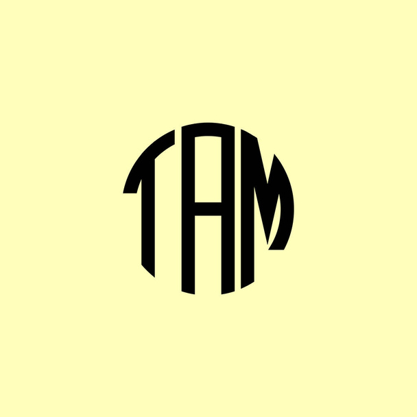 Cartas iniciais arredondadas criativas TAM Logo. Será apropriado para qual empresa ou marca começar aqueles inicial. - Vetor, Imagem