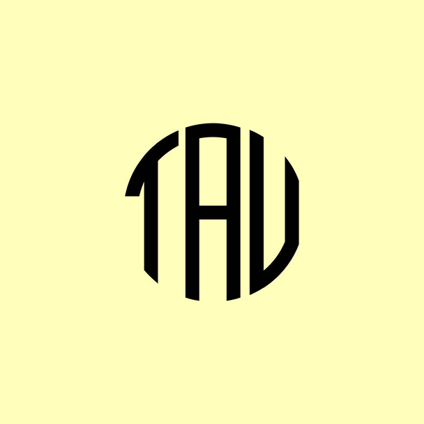 Creative Στρογγυλεμένα αρχικά γράμματα Λογότυπο TAU. Θα είναι κατάλληλο για το ποια εταιρεία ή εμπορικό σήμα ξεκινήσει αυτά τα αρχικά. - Διάνυσμα, εικόνα