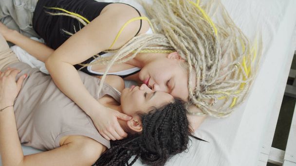 Nap time for two handsome lesbian girls - Foto, Imagen