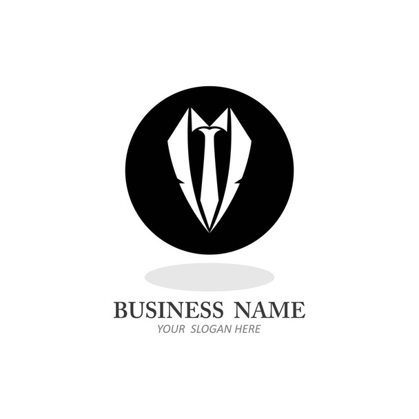 Tuxedo Man Logo ontwerp sjabloon vectoricoon - Vector, afbeelding