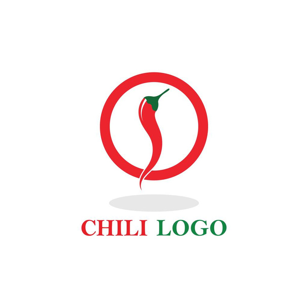 symbole chaud chili et icône vectorielle logo - Vecteur, image