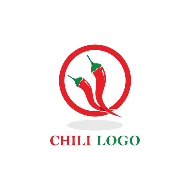 symbole chaud chili et icône vectorielle logo - Vecteur, image