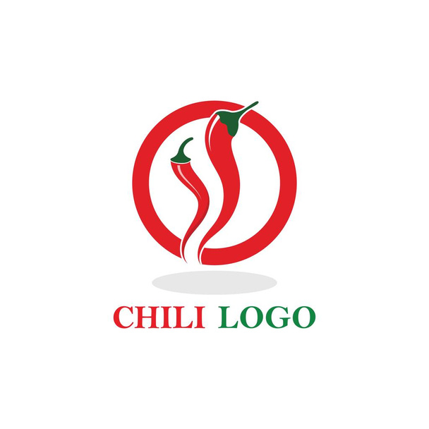 καυτερό σύμβολο τσίλι και εικονίδιο φορέα λογότυπο - Διάνυσμα, εικόνα