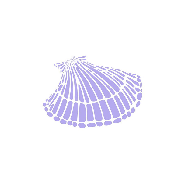 Tengeri sün héj gyönyörű kagyló vektor színes kagyló. Illusztráció tengerészeti design szövetek, textíliák, csomagolás, papír. A víz alatti óceán fogalma - Vektor, kép