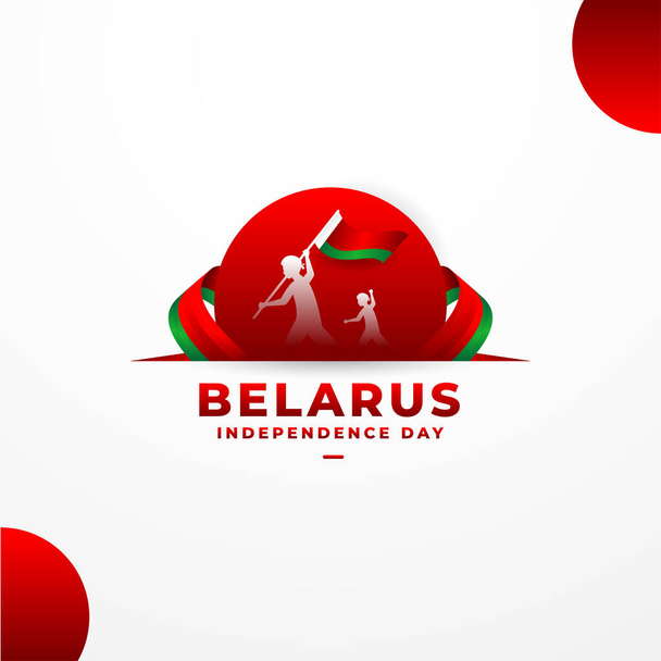 Hintergrunddesign zum weißrussischen Unabhängigkeitstag - Vektor, Bild