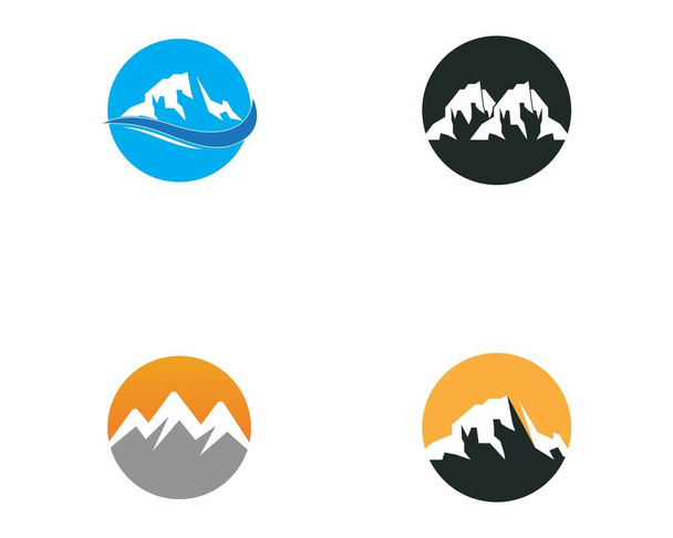 Diseño del logotipo abstracto de montaña vector - Vector, imagen