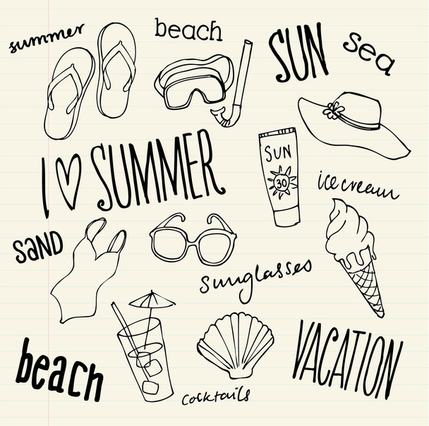 Vacaciones de verano - Vector, imagen