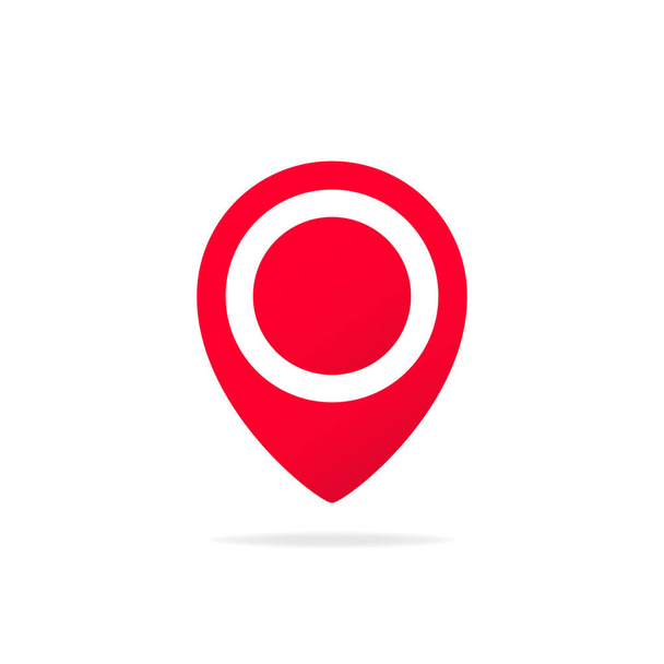 Rode locatiepunter pictogram. GPS navigatie. Vector EPS 10. - Vector, afbeelding