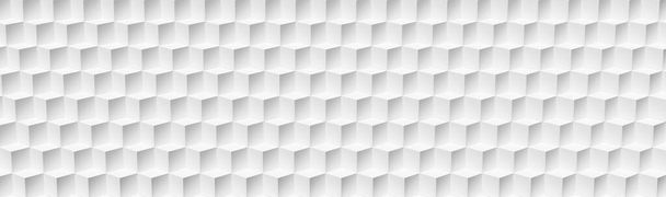Geometría abstracta de cubos blancos, cabecera de la página web. - Foto, Imagen