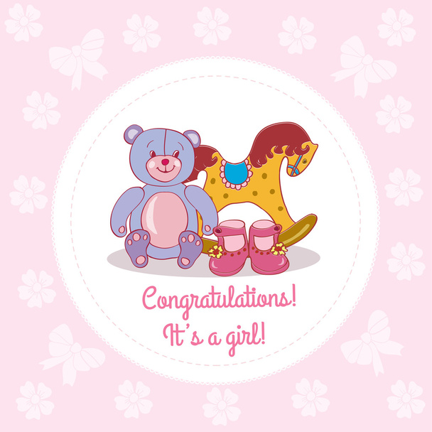 Congrats,it's a girl! - Вектор, зображення