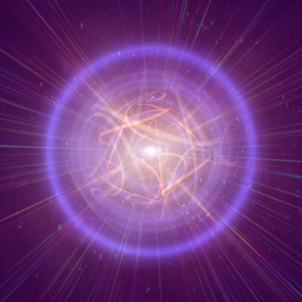 Estrella de neutrones giratoria altamente magnetizada, ilustración abstracta - Foto, Imagen