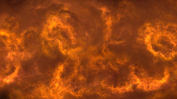 tűz láng robbanás az űrben, elvont illusztráció - Fotó, kép