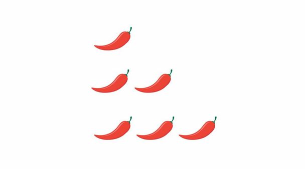 Vector isolated set of peppers illustration for a menu - Vector, Image
