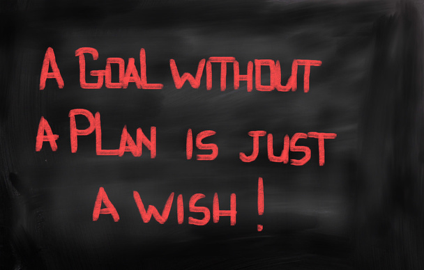 een doel zonder een plan is slechts een wens concept - Foto, afbeelding