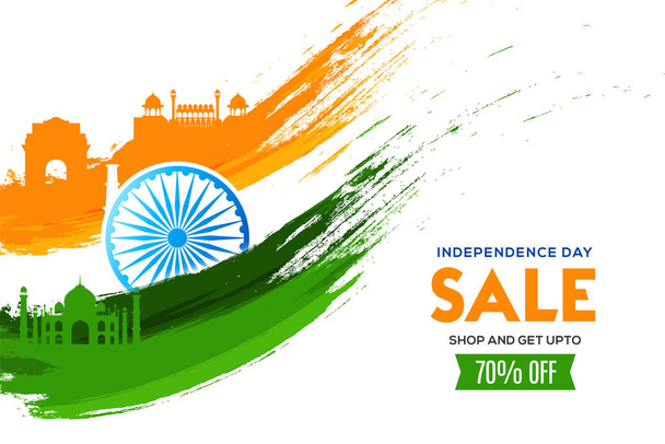 Den nezávislosti prodej v Indii oslava 15. srpna ilustrace - Vektor, obrázek