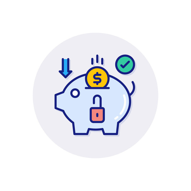 Icono de financiación en vector. Logotipo - Vector, Imagen