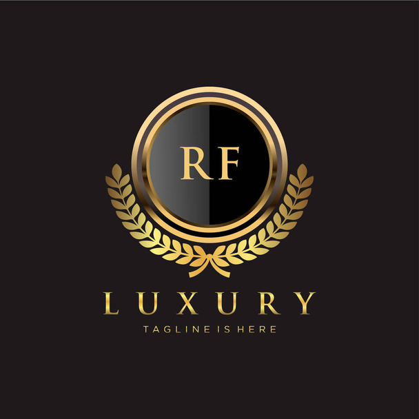 RF Letter Alkuperäinen Royal Luxury Logo malli - Vektori, kuva