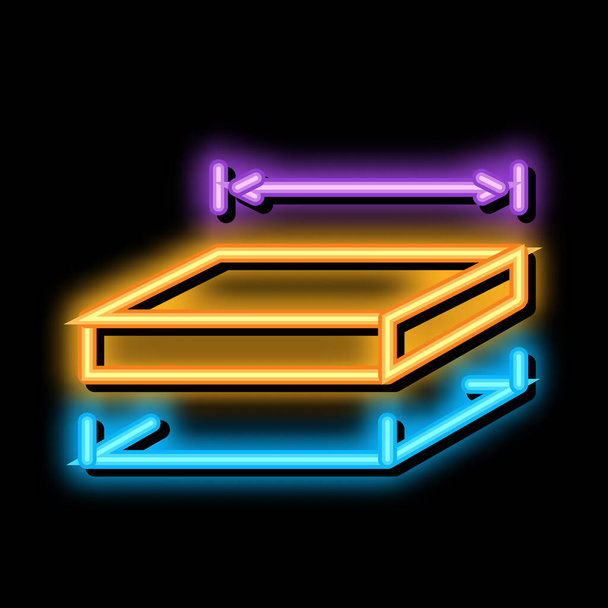 maison fondation marquage néon éclat icône illustration - Vecteur, image