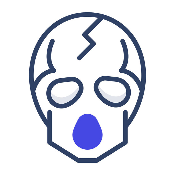 Un'icona di design unica del cranio, vettore modificabile - Vettoriali, immagini