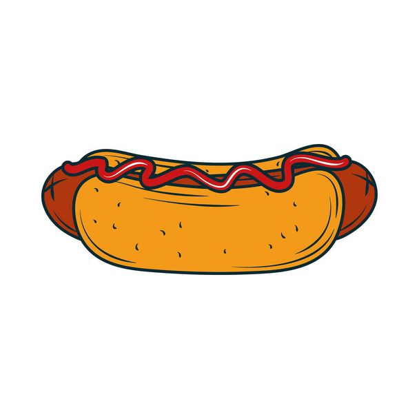 hot dog pikaruokaa - Vektori, kuva
