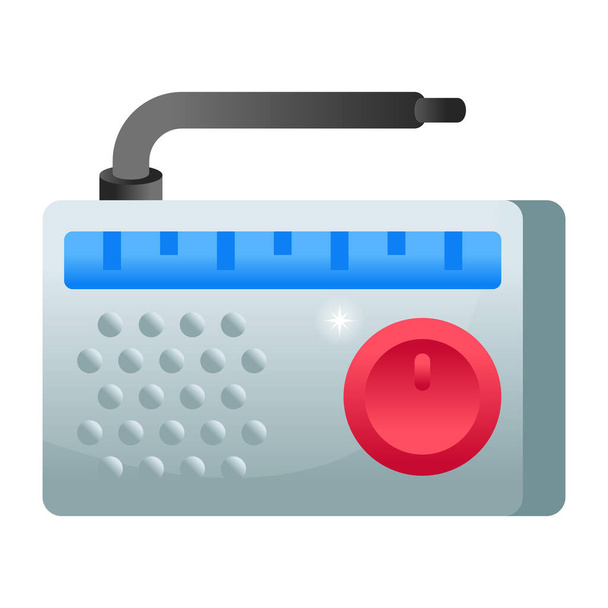 radio icon. flat illustration of sound speaker vector icons for web - Vector, Imagen
