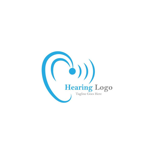 logo auditif et icône vectorielle de modèle de symbole - Vecteur, image