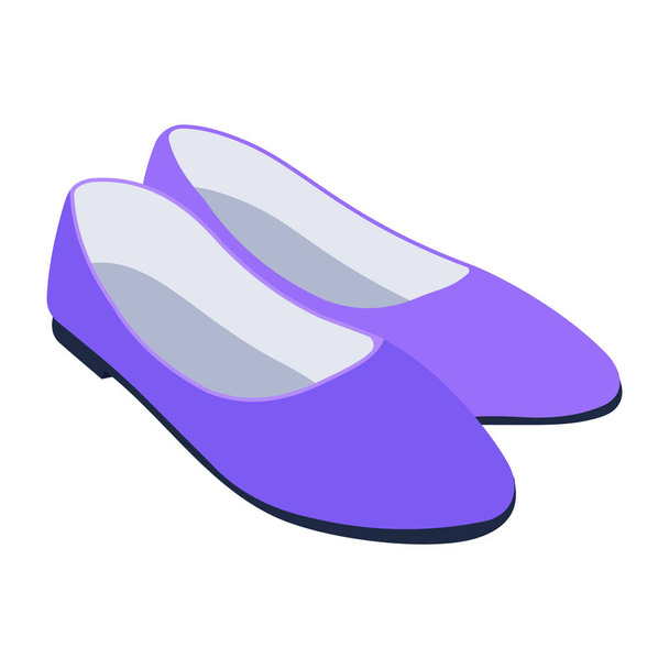 shoes icon. isometric of female shoe vector icons for web - Vector, Image