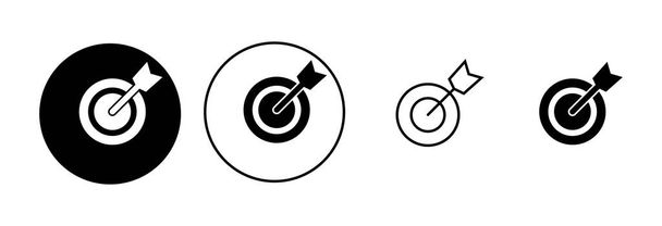 Icona obiettivo impostata. vettore icona obiettivo. vettore icona di marketing target - Vettoriali, immagini