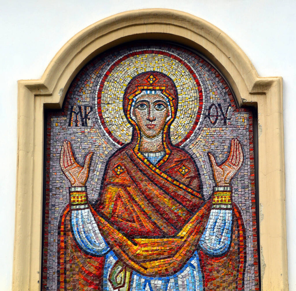 Keresztény mozaik kép a templomról - Fotó, kép