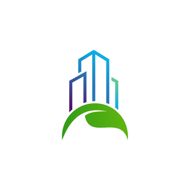 Leaf City logo vector template, Creative Building logo design concepts - Vector, Image