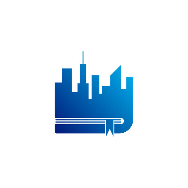 Book City logo vector template, Creative Building logo design concepts - Vector, Image