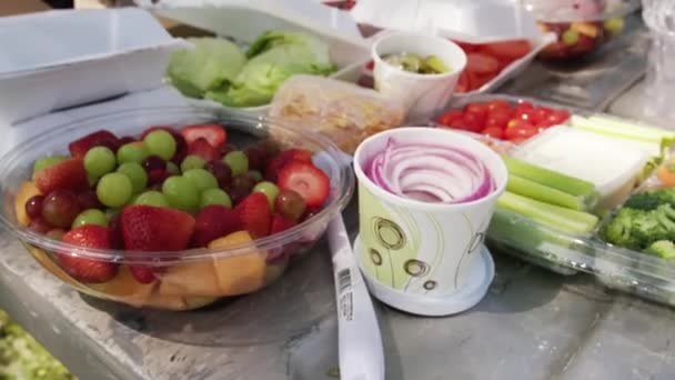 Mísa ovocného salátu - Záběry, video