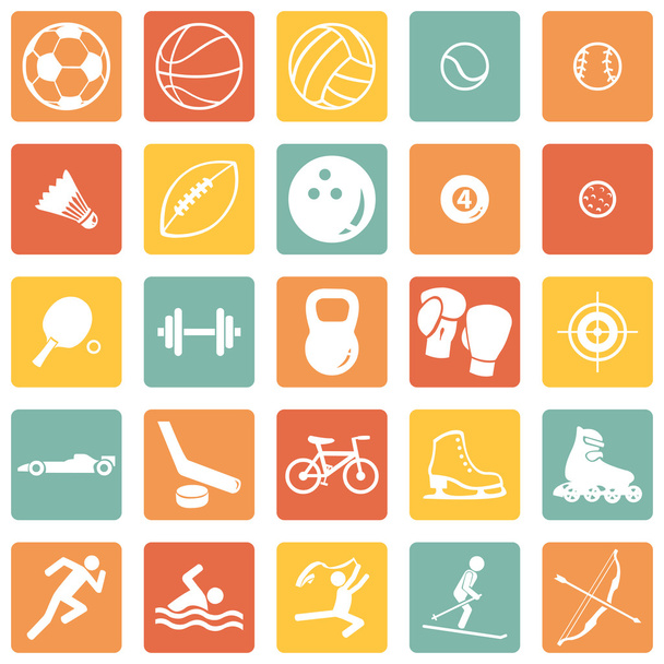 スポーツアイコンのベクトルセット - ベクター画像