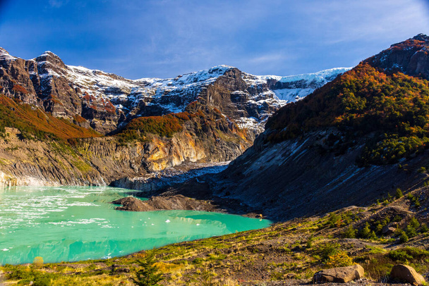 The beautiful Ventisquero Negro glacial lake in Nahuel Huapi National Park in Argentina - Valokuva, kuva