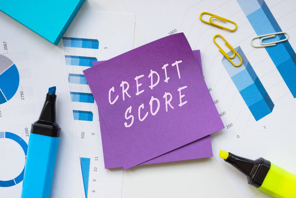 Business concept meaning CREDIT SCORE with sign on the piece of paper. - Photo, Image