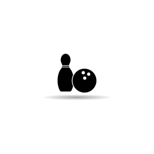 Bowling logotipo símbolo vetor ilustração design. - Vetor, Imagem
